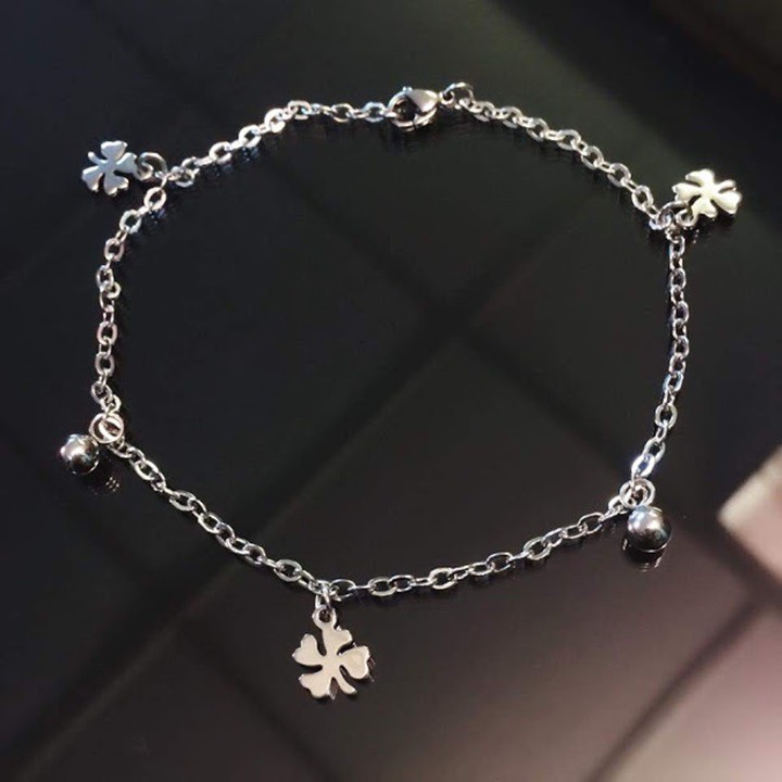 Lắc chân titan cỏ 4 lá cực xinh LC14 | BigBuy360 - bigbuy360.vn