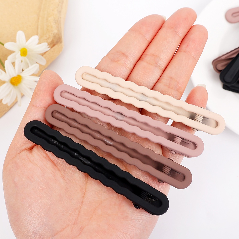 Bộ 4 Kẹp Tóc Màu Cà Phê / Kẹp Tóc Đuôi Ngựa / Kẹp Tóc Đuôi Ngựa Độc Đáo Thời Trang Cho Nữ