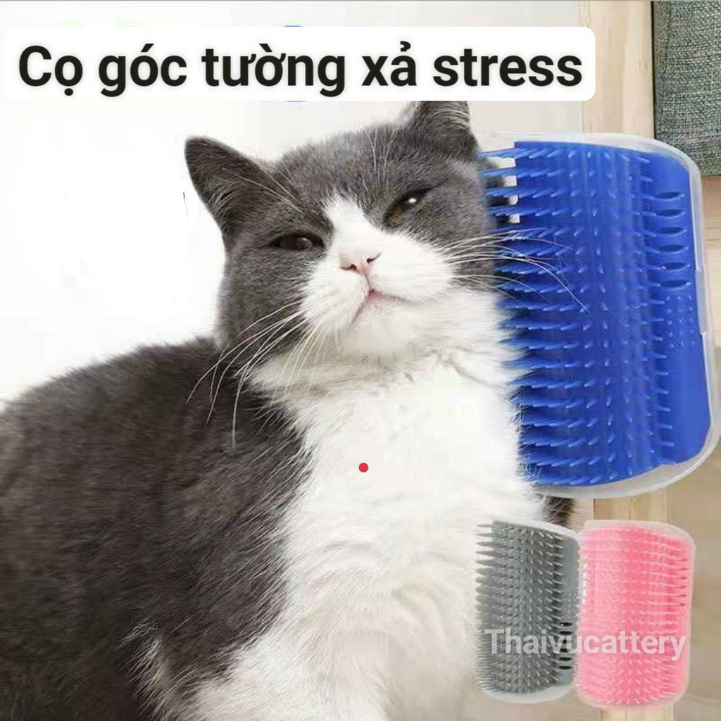 LƯỢC MÁTXA GẮN GÓC TƯỜNG CHO MÈO CỌ BAO PHÊ