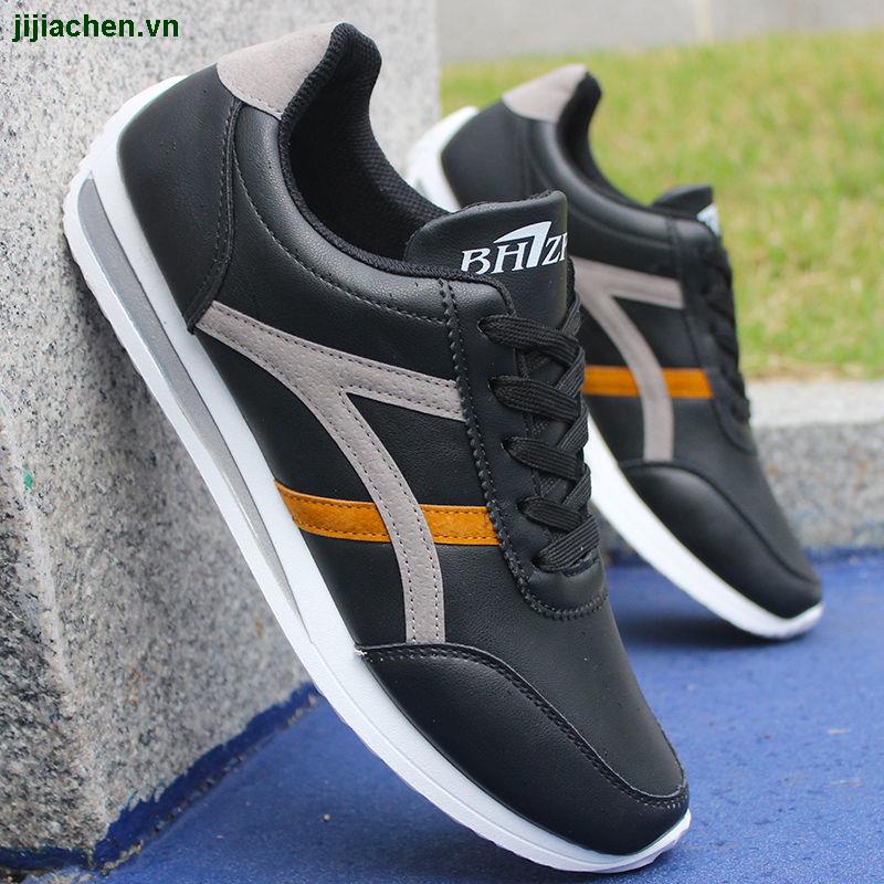 Giày thể thao trắng cổ thấp khử mùi thoáng khí chống thấm nước thời trang thu đông cho nam