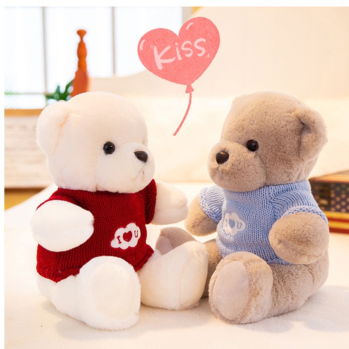 Gâu Bông Teddy Cao Cấp Áo Len Size Nhí 25cm (3 Màu) [ Diabrand ]