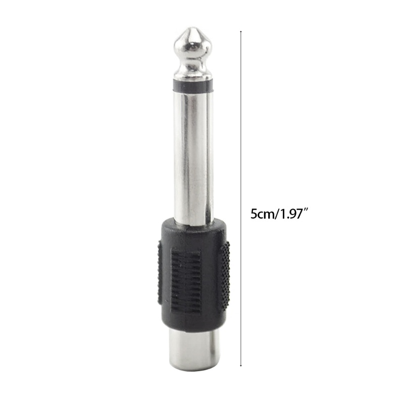 Đầu Chuyển Đổi Phích Cắm 6.35mm 1 / 4 inch Sang Ổ Cắm RCA Cho Bộ Khuếch Đại Âm Thanh