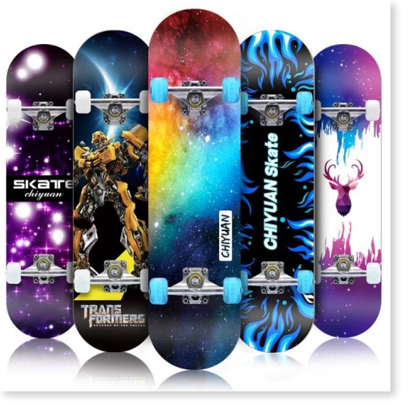 Ván Trượt Skateboard, Ván Trượt Thể Thao Mặt Nhám Đạt Chuẩn Thi Đấu, Ván Trượt Gỗ Phong Ép 8 Lớp Mặt Nhám Chịu Lực Tốt,