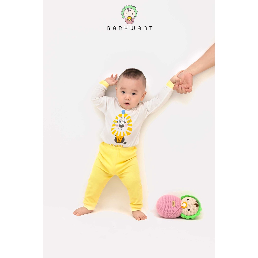 Bộ quần áo nằm phòng điều hòa cho bé từ 7 đến 19kg Happy