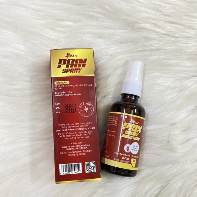 XỊT GIẢM ĐAU PAIN SPAY 50ml-Giảm đau nhanh, tan bầm tím, giảm đau nhức xương khớp, đau cơ, đau gân, thần kinh ngoại biên