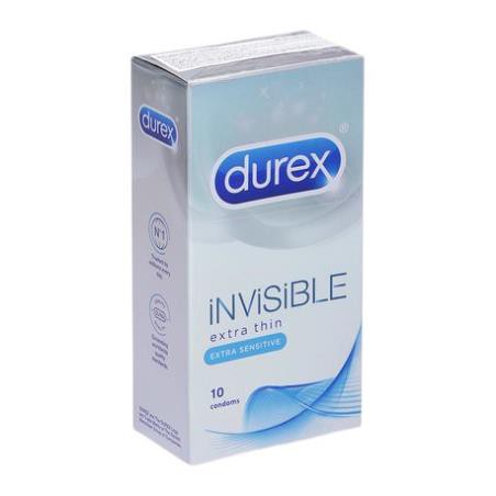 [Mua 1 Tặng 1] Bao Cao Su Siêu Mỏng Durex Invisible Extra Thin hộp 12 Bao tặng 1 hộp bigboss