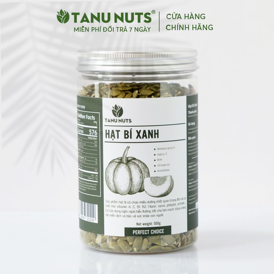 Hạt bí xanh rang 500gr - Nguyên liệu nhập khẩu Ấn Độ | BigBuy360 - bigbuy360.vn