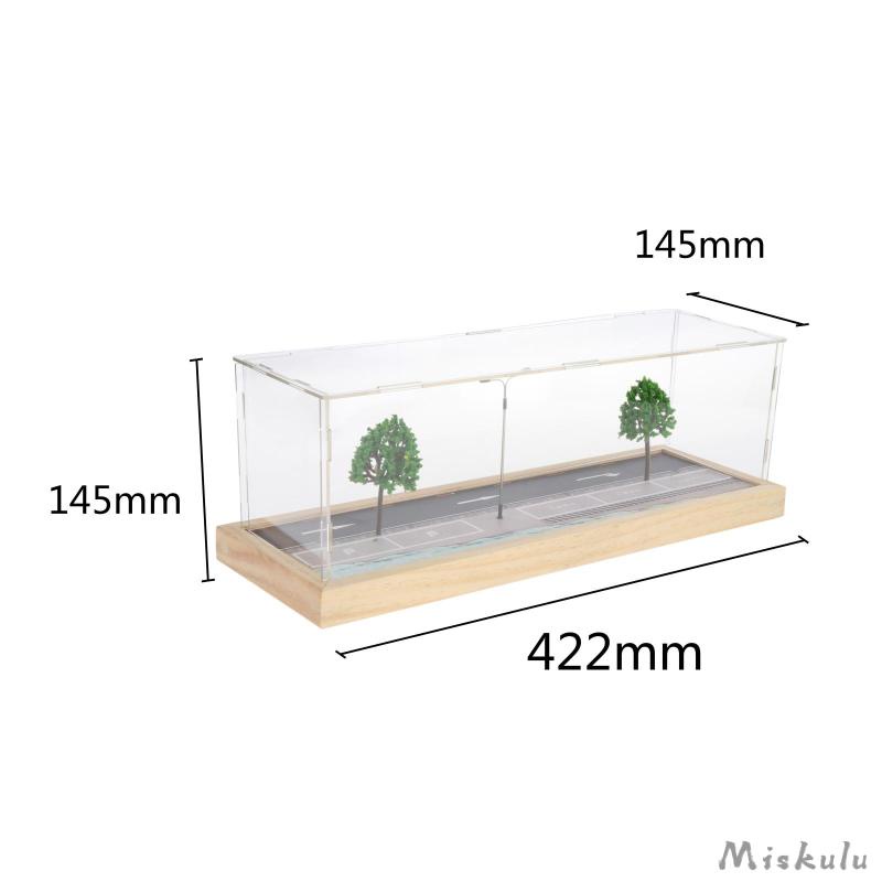 Set 12 Hộp Nhựa Acrylic Trong Suốt Trưng Bày Mô Hình Xe Hơi Tỉ Lệ 1: 64