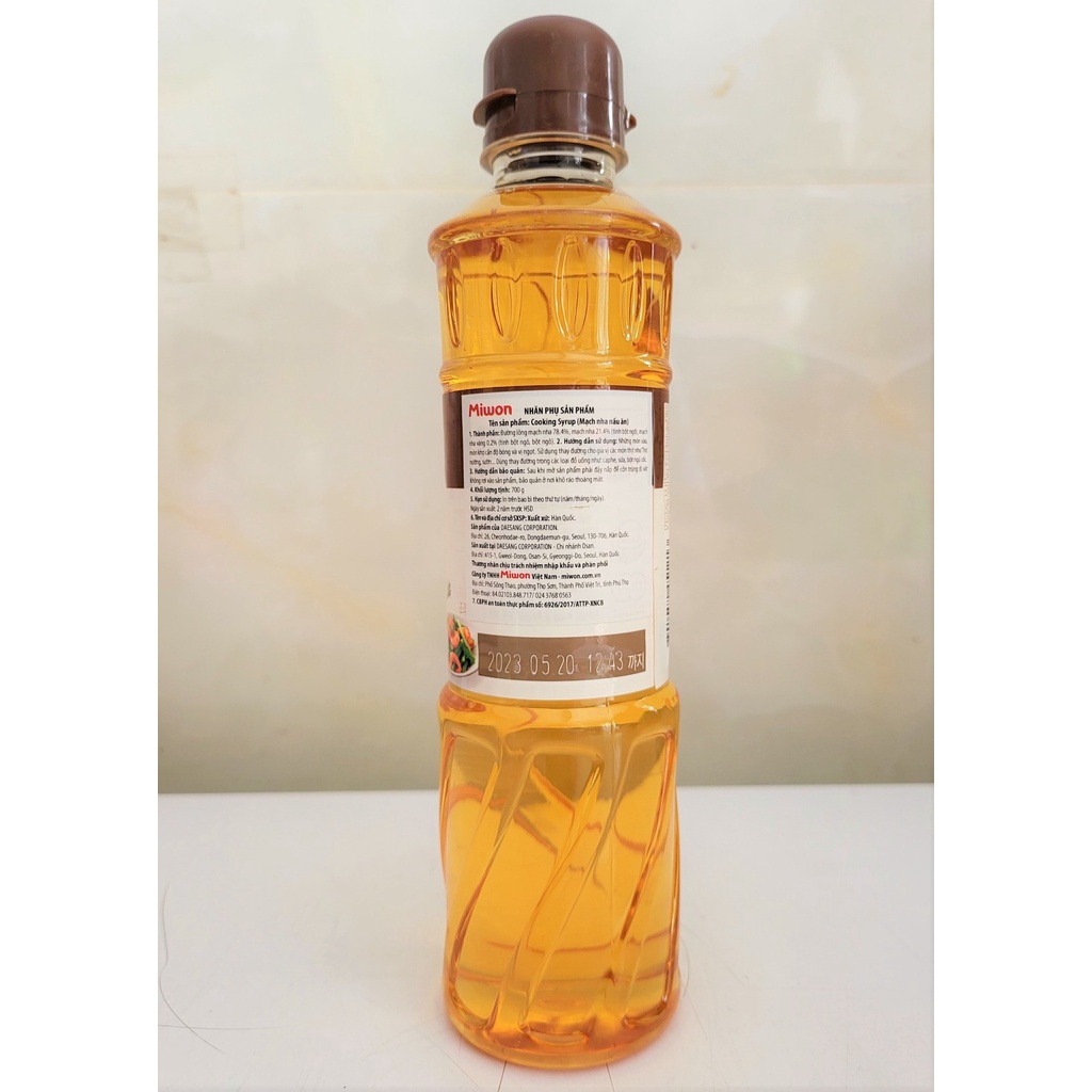 HSD  12/5/2024  MẠCH NHA NẤU ĂN  Daesang  MIWON Cooking Syrup