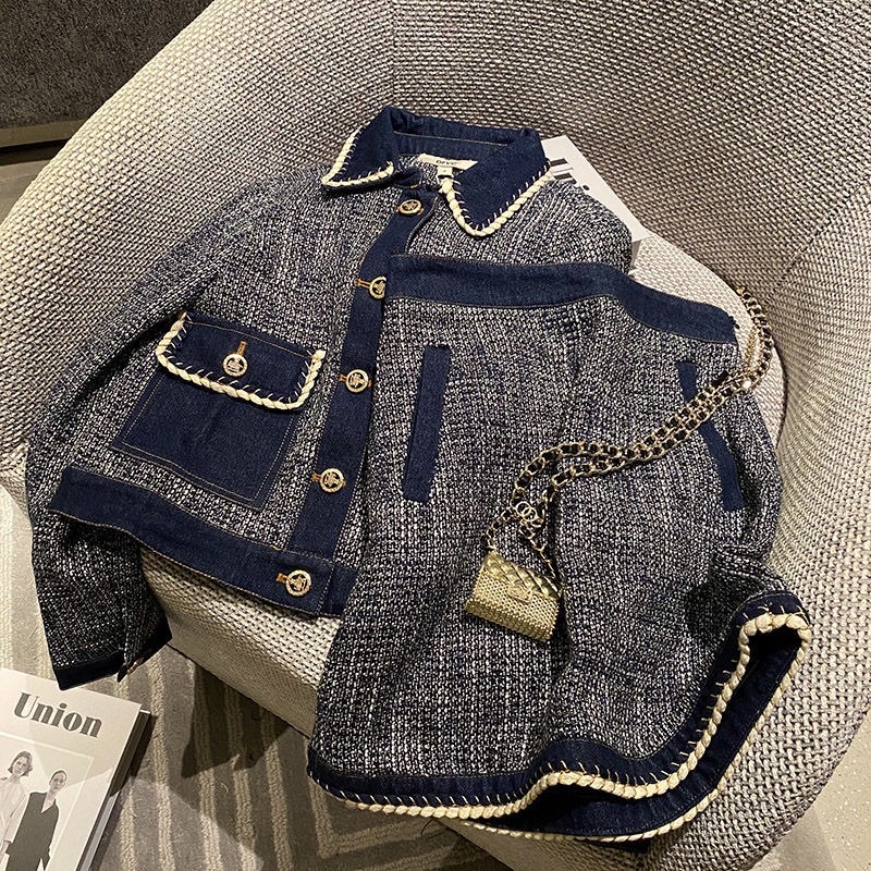 Set Dạ Tweed Hàng QCCC, Set Tweed Mix Jeans Phong Cách Sang Chảnh