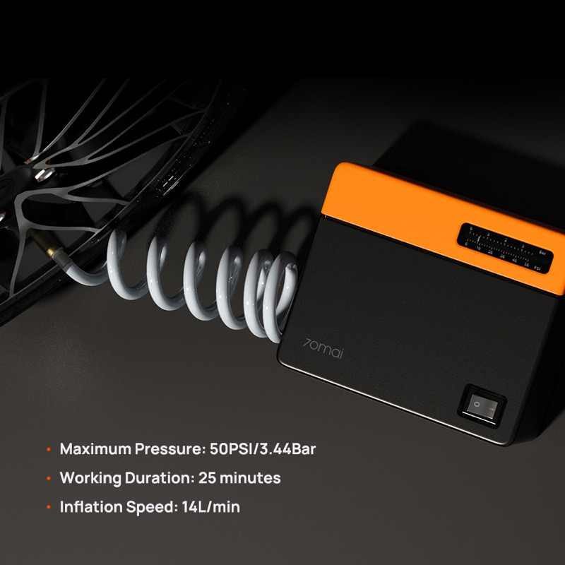 Bơm lốp ô tô thông minh Xiaomi 70mai TP03/TP04/ Mijia 1S MJCQB04QJ - pin 2000mAh