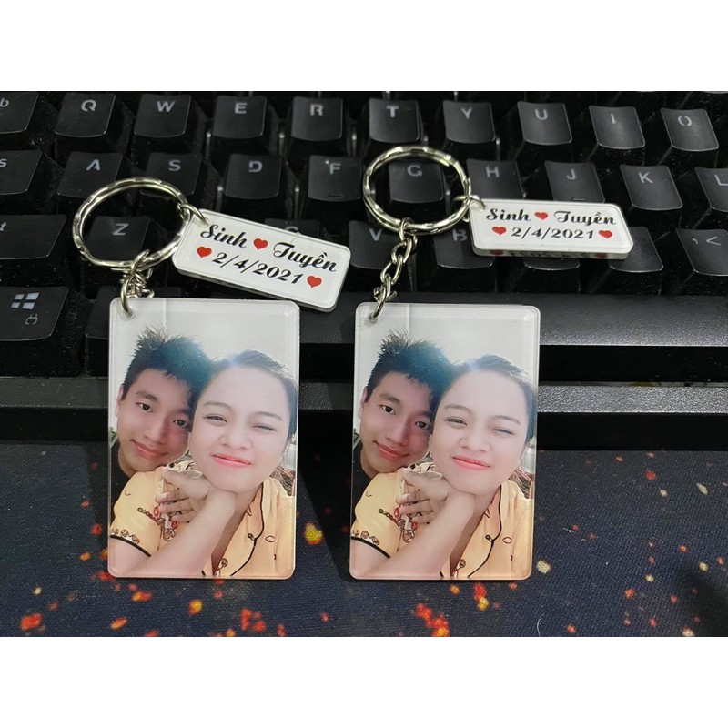 Móc khoá đôi kèm bảng tên💗💗