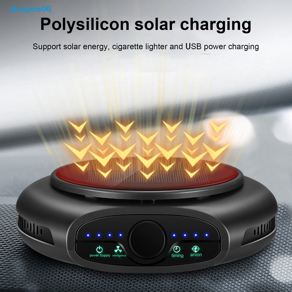 Máy lọc không khí mini sử dụng năng lượng mặt trời cho xe hơi