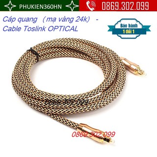Cáp quang (mạ vàng 24k) - Cable Toslink OPTICAL - Dây optical