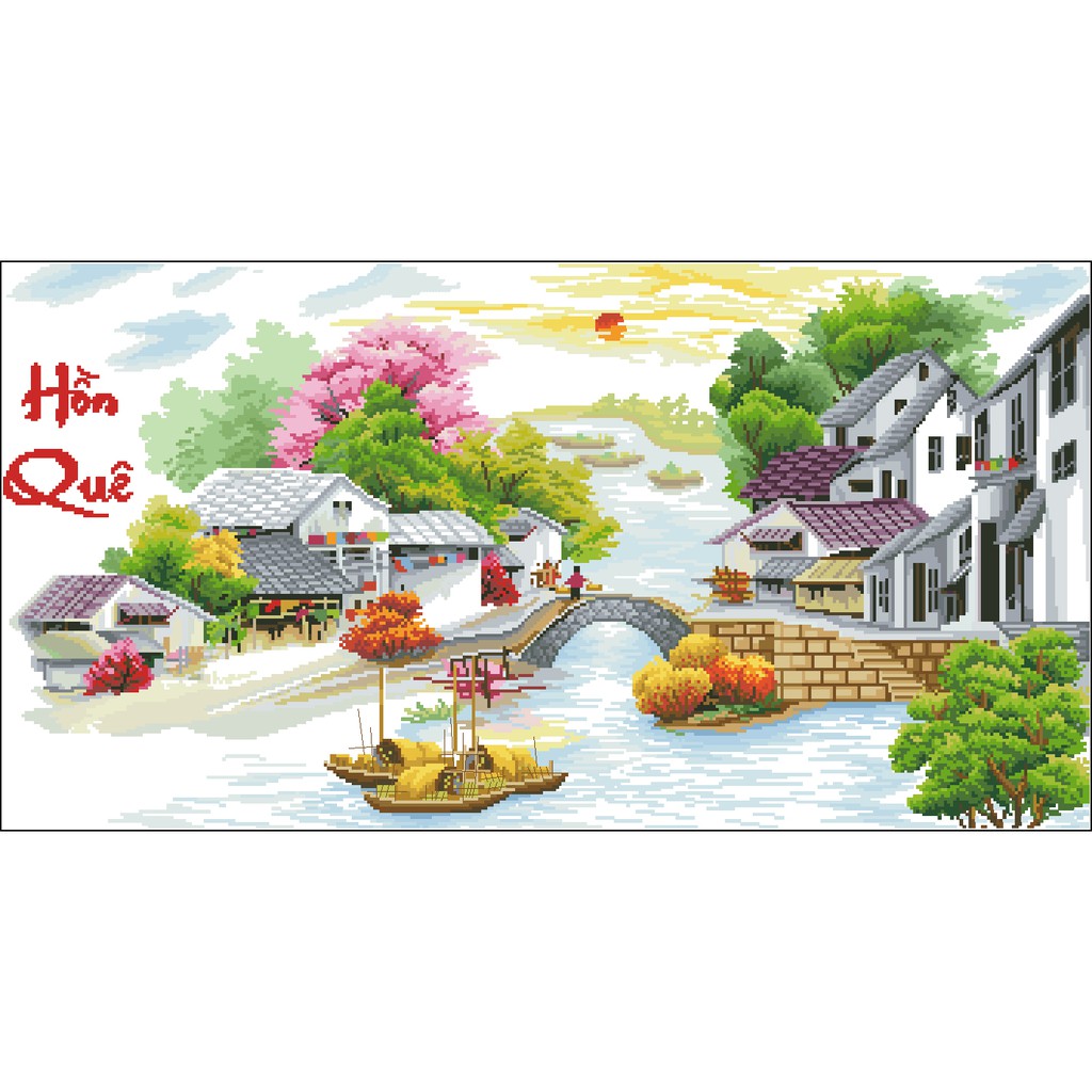 Tranh Thêu Chữ Thập Hồn Quê | BigBuy360 - bigbuy360.vn