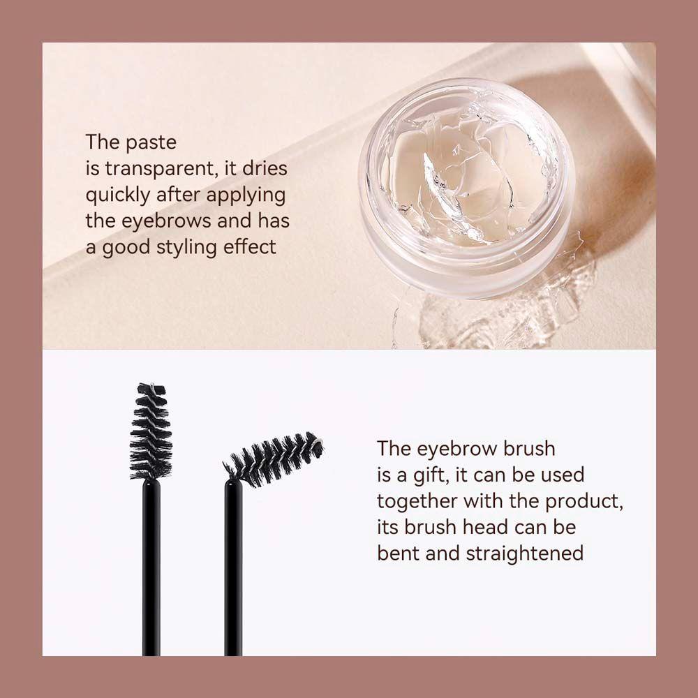 OCEANMAP Eyebrow Shaping Cream Transparent Waterproof Eyebrow Makeup Balm Eyebrow Soap With Brush 3D Eyebrow Styling Soap Stereotype Brow Wax