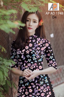 Vải áo dài in hoa nhí đẹp
