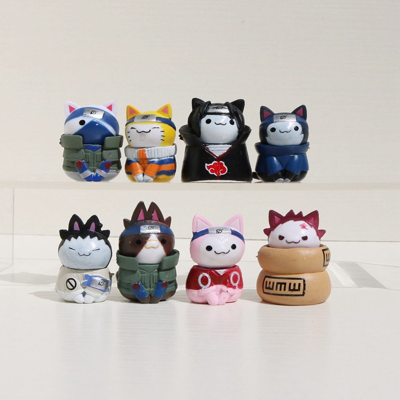 Set 8 Mô Hình Nhân Vật Trong Naruto Trang Trí