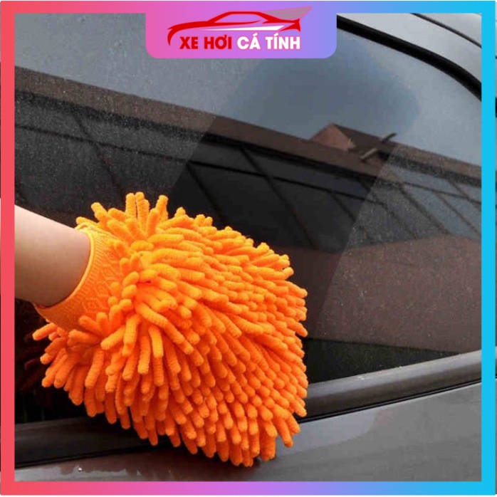 Bao tay lau rửa xe cho ô tô - Găng tay 2 mặt rửa xe máy, ô tô, lau dọn nội thất - G001 | Ô tô trendy