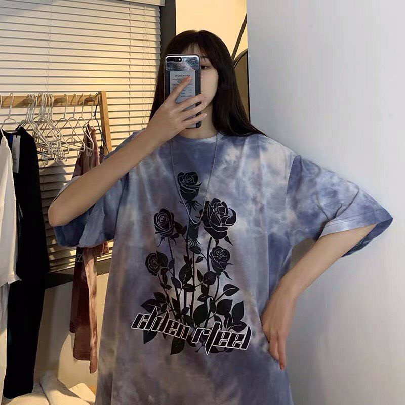 Áo Thun Unisex Tay Lỡ Form Rộng Phong Cách Hàn Quốc Freesize