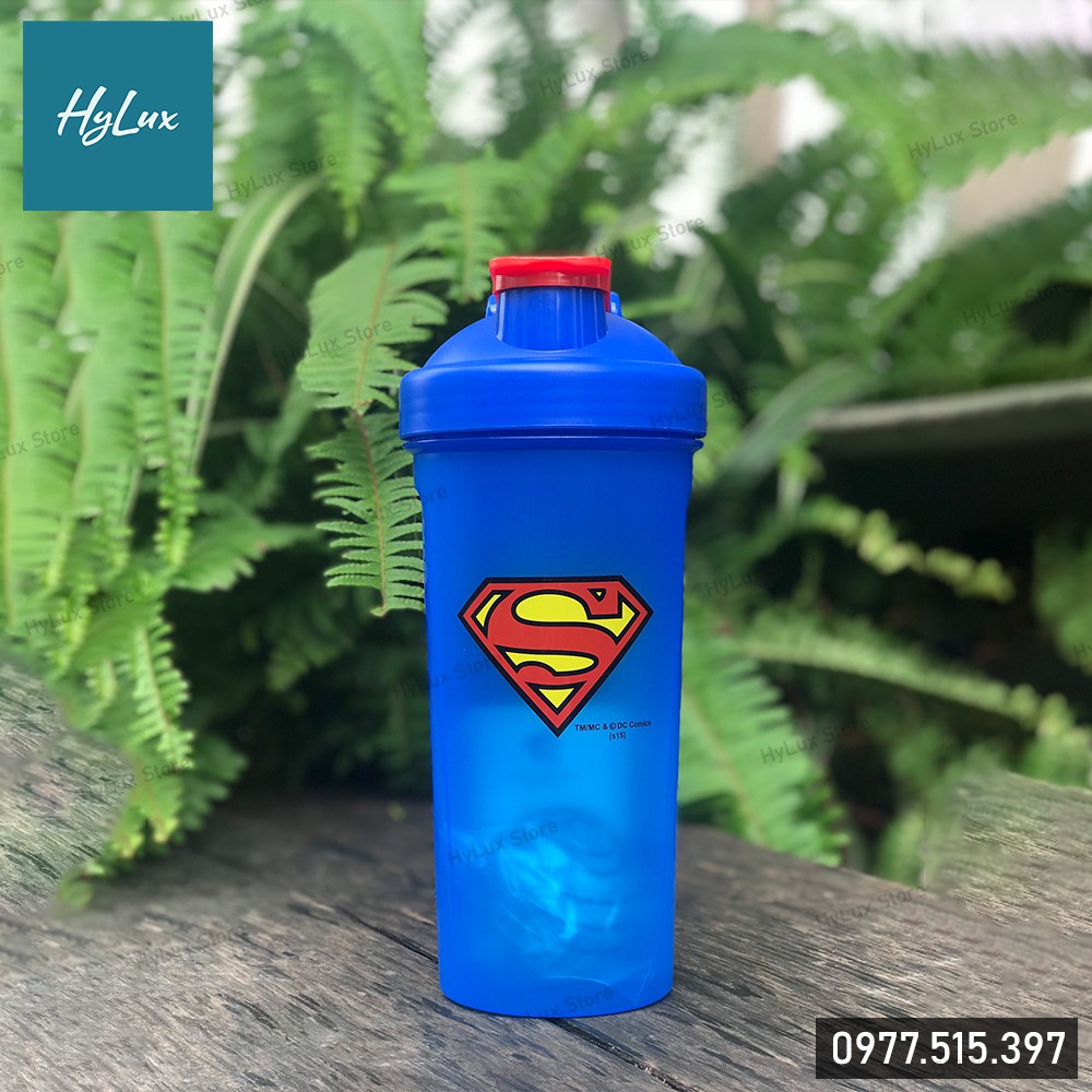 Bình lắc Whey Marvel – Bình nước thể thao tập gym shaker 650ml