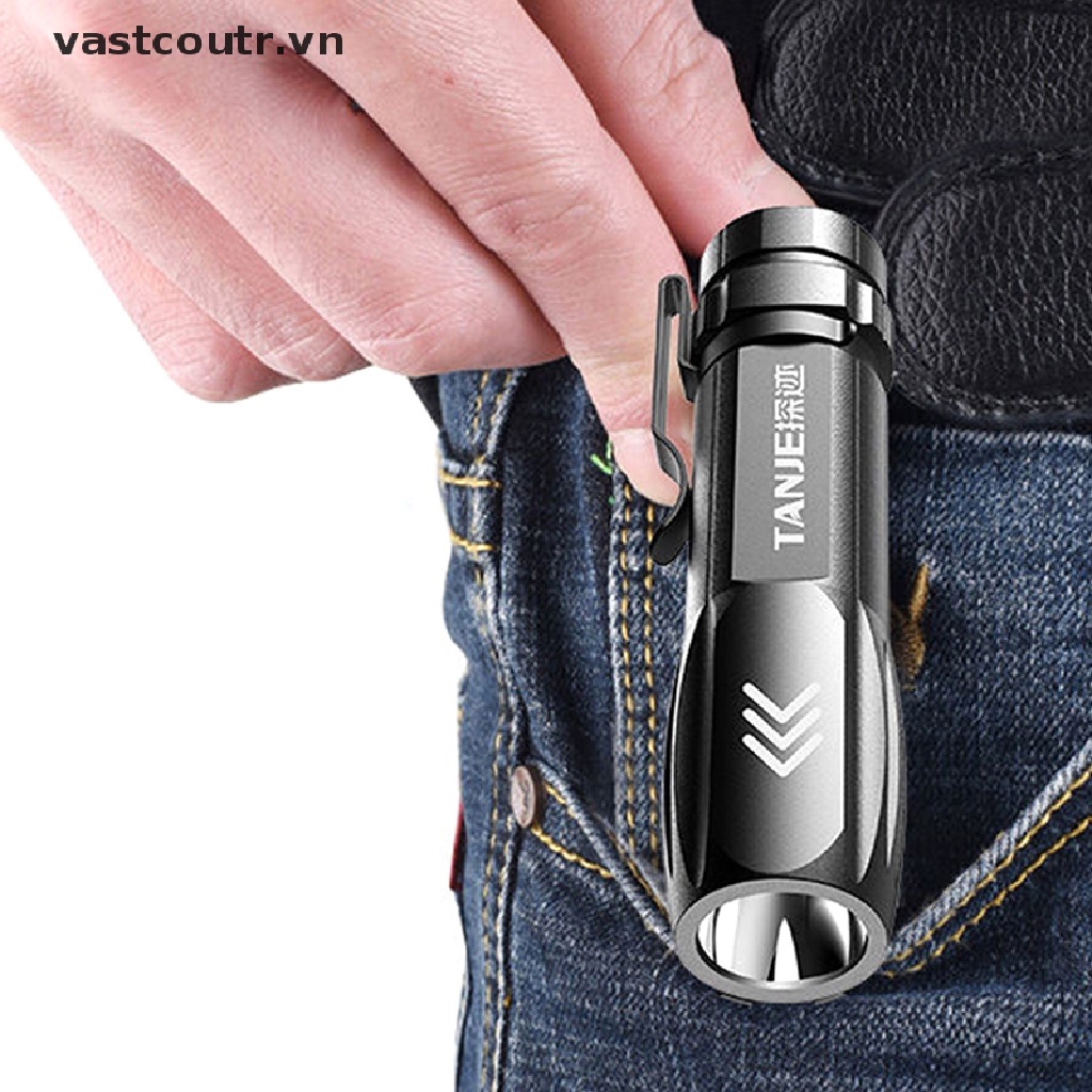 Đèn Pin LED Mini Siêu Sáng Sạc Cổng USB Dùng Khi Đi Cắm Trại