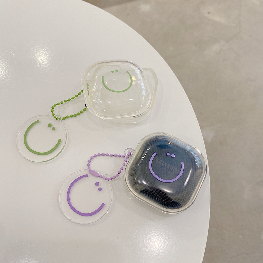 Vỏ Bảo Vệ Hộp Sạc Tai Nghe Samsung Galaxy Buds Live / Buds Pro / Buds2 Bằng Silicon Trong Suốt Họa Tiết Hoa Xinh Xắn