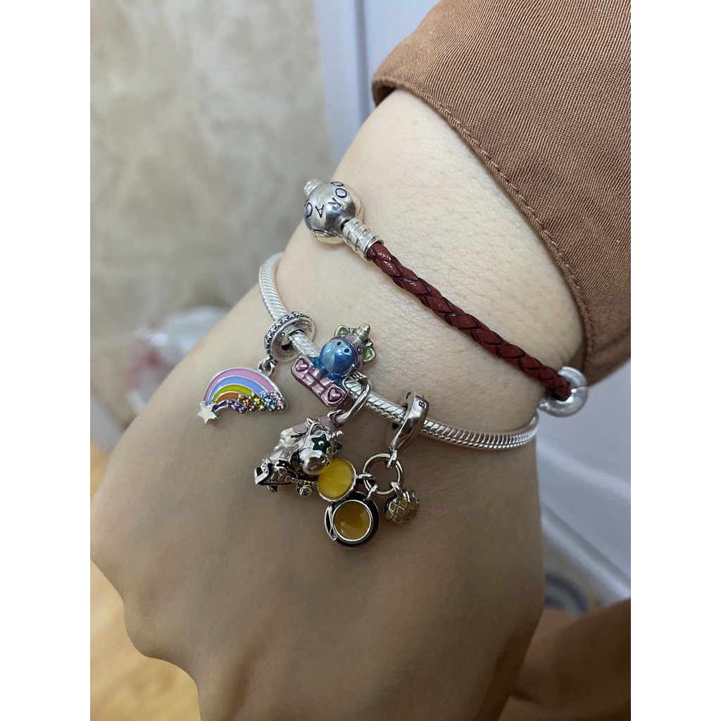 Vòng tay hạt Mặt dây chuyền quyến rũ cầu vồng đầy màu sắc cho đồ trang sức tự làm