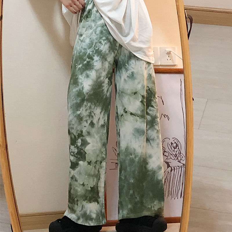 [Mã FAGREEN55 giảm 10% tối đa 30K đơn 99K] Quần dài ống rộng phối họa tiết màu năng động thời trang