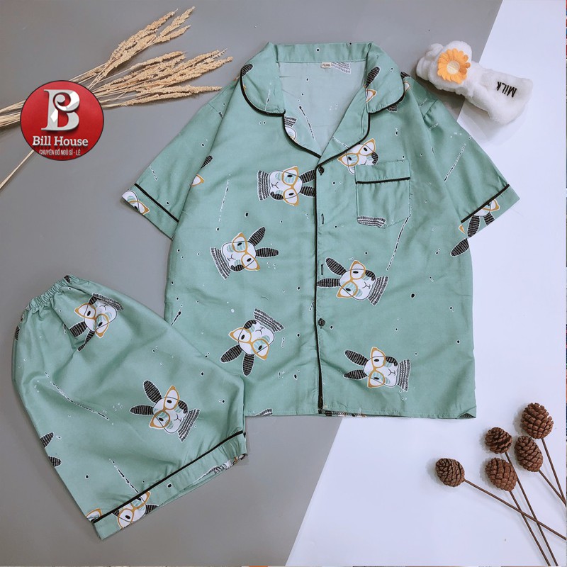 [Mã 1511FASHIONSALE giảm 10% đơn 99K] Đồ Bộ Pijama Ngắn Hình Mới Vải Kate Thái Mềm Mịn BC05