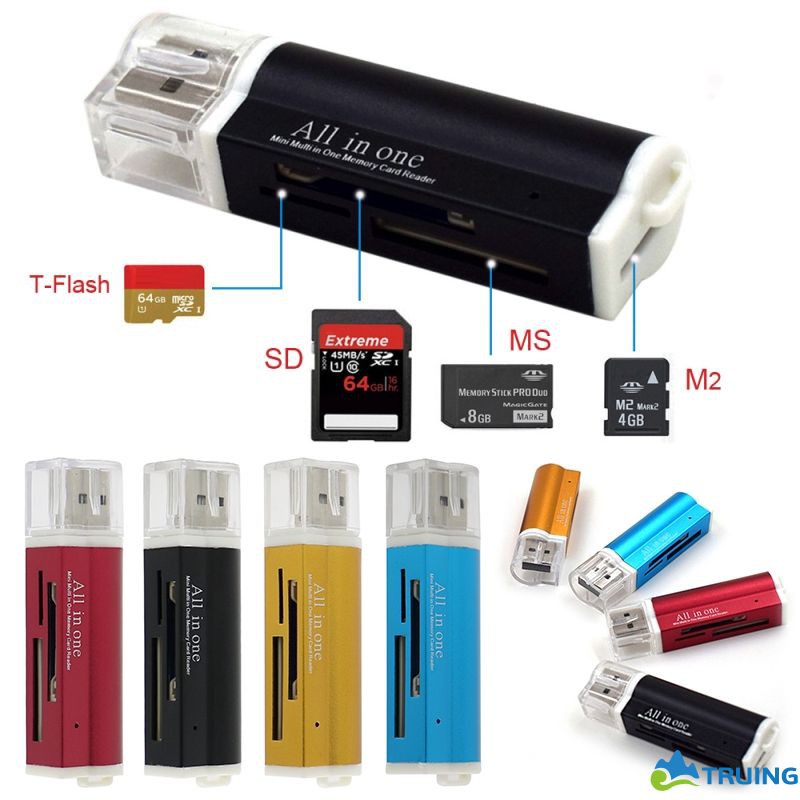 Đầu Đọc Thẻ Nhớ Usb 2.0 4 Trong 1 Đa Năng