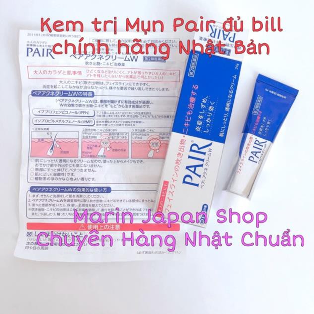 (Có bill+video mua hàng store Nhật) Kem hỗ trợ mụn Pair Nhật bản 14gr và 24gr