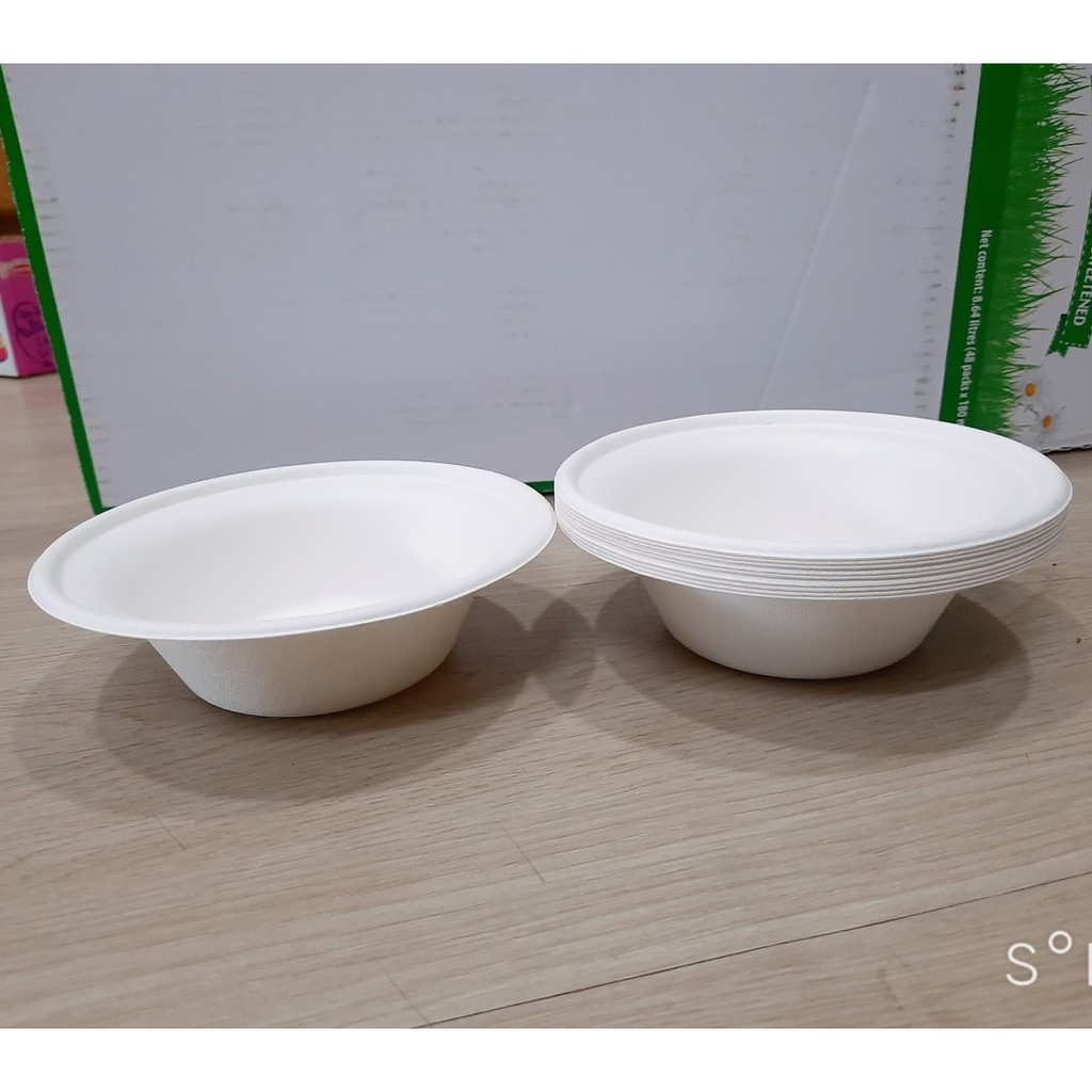 Chén Giấy Bả Mía Gracz 340ml  L003- 10 Cái /Xxấp