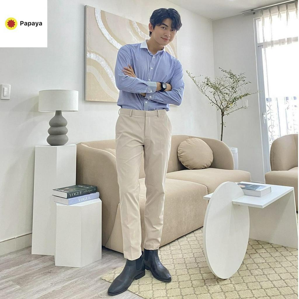 Áo sơ mi kẻ sọc nhỏ cao cấp sang trọng phối màu