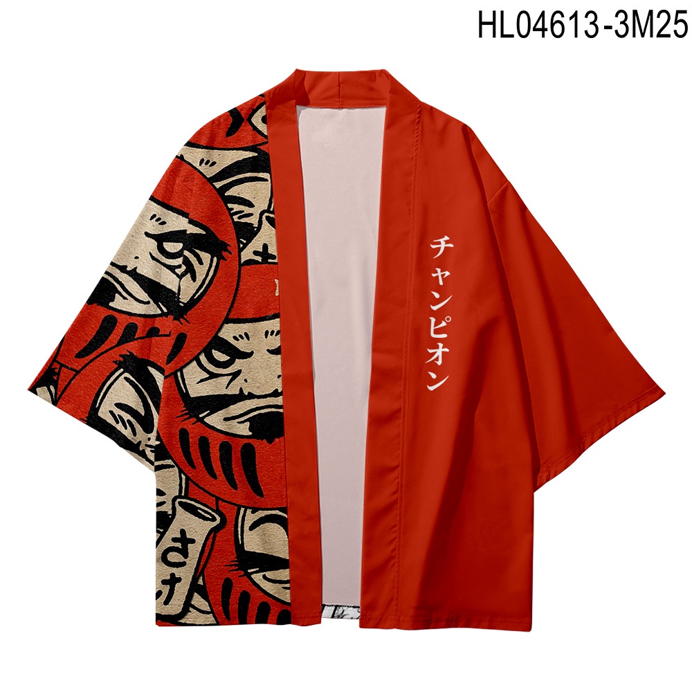 Áo Choàng Kimono In Họa Tiết Gợn Sóng 3D Thời Trang Nhật Bản Dành Cho Nam Nữ