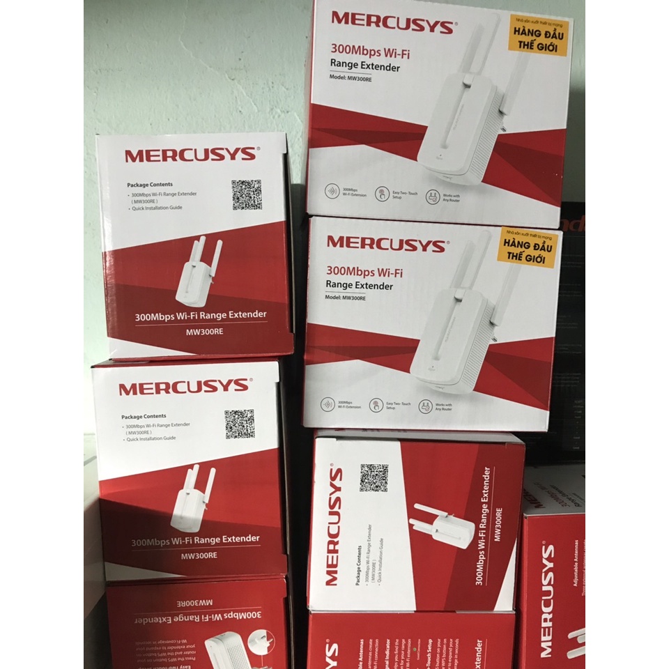 Kích sóng wifi mercusys 3 râu MW300RE mới 100%