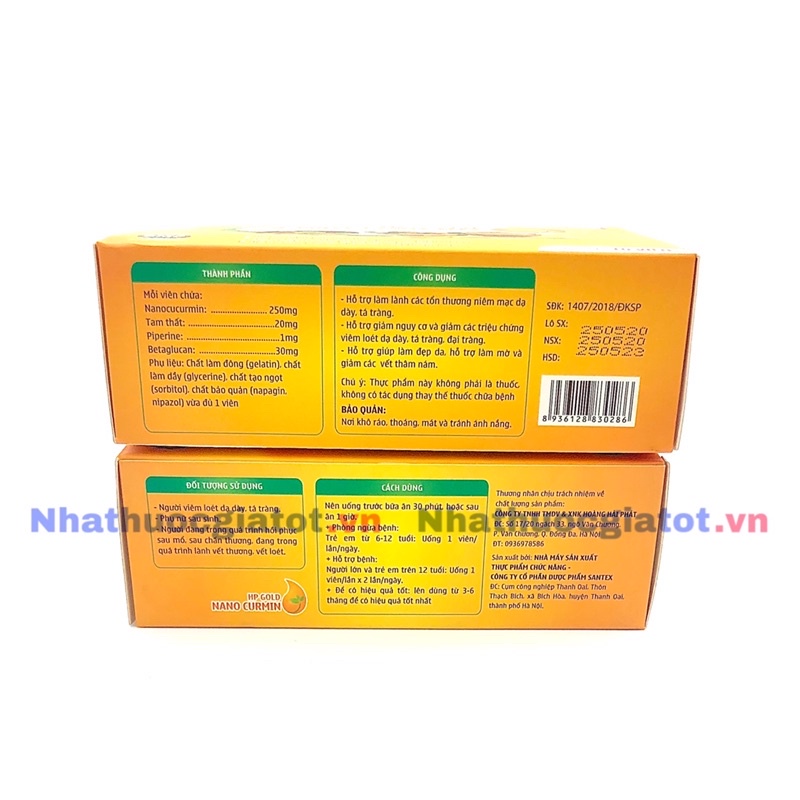 [30 viên] HP Gold Nano Curmin Viên uống đẹp da, giảm thâm nám