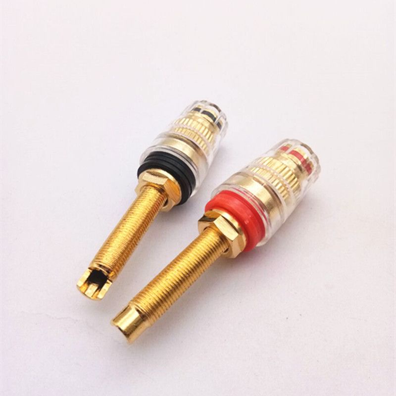 1 cặp trụ đồng đấu dây loa, nhựa trong suốt, cọc nguồn, cọc đất, cọc loa