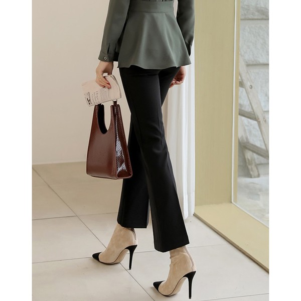 Quần Tây Nữ Thời Trang Công Sở Quyên Fashion, Dáng Đứng Gấu Loe Nhẹ Thời Trang QQ211