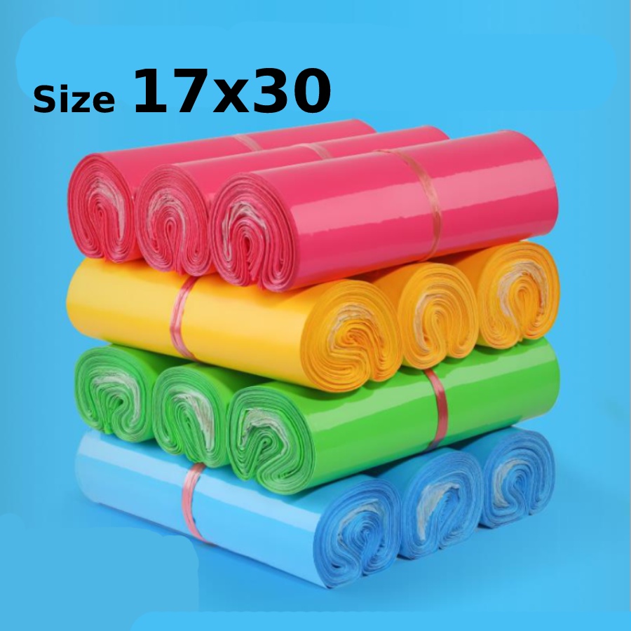 Túi gói hàng niêm phong size 17x30 GiaHuy Cuộn 100 túi [Giá Xưởng] - G01