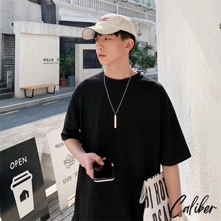 Áo thun Unisex Caliber Basic Tee phông trơn nam nữ tay lỡ oversize form rộng nhiều màu- AT09