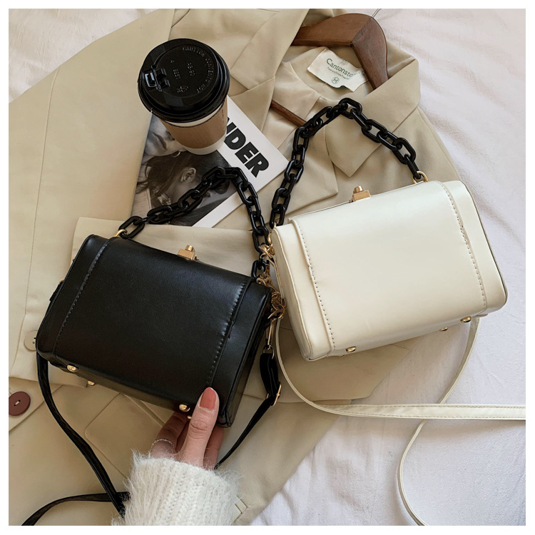 Túi đeo chéo hình vuông nhỏ phong cách retro Phương Tây cho nữ