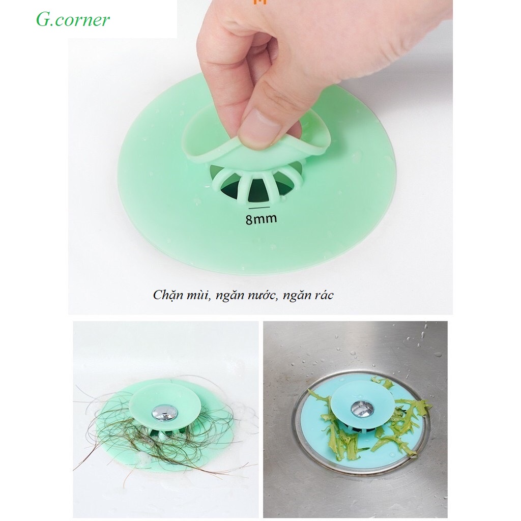 Nút Chặn Silicone Bồn Tắm, Bồn Rửa Mặt, Ngăn Mùi Cống Nhiều Màu Tiện Dụng