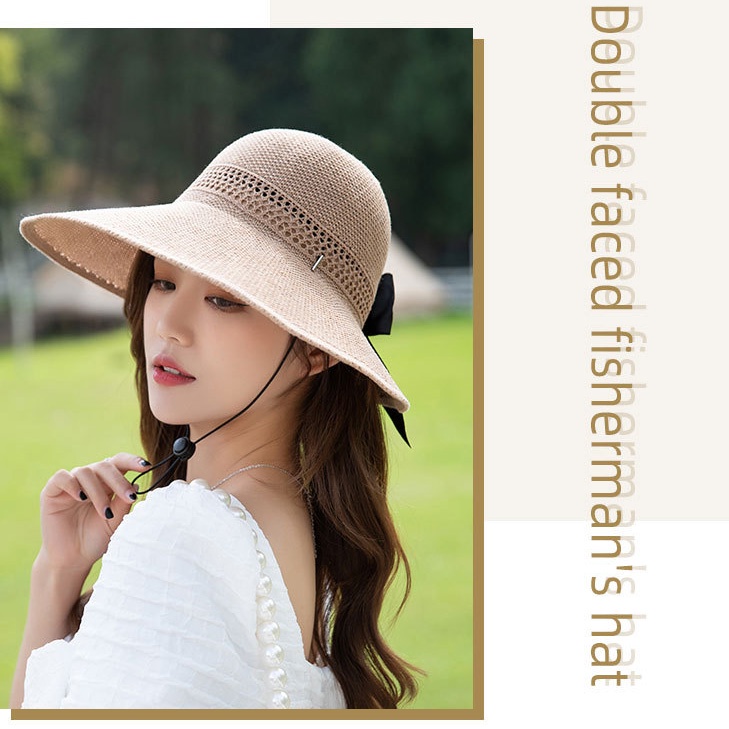 Nón Hở Đầu Vành Rộng Phối Nơ Siêu Xinh P1678