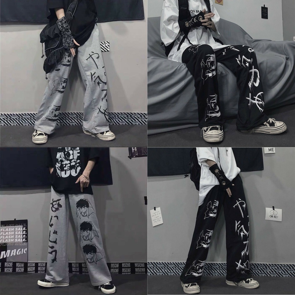 Quần DÀI Ống Rộng IN HÌNH SA.JA Ulzzang Unisex F.S.SHOP68