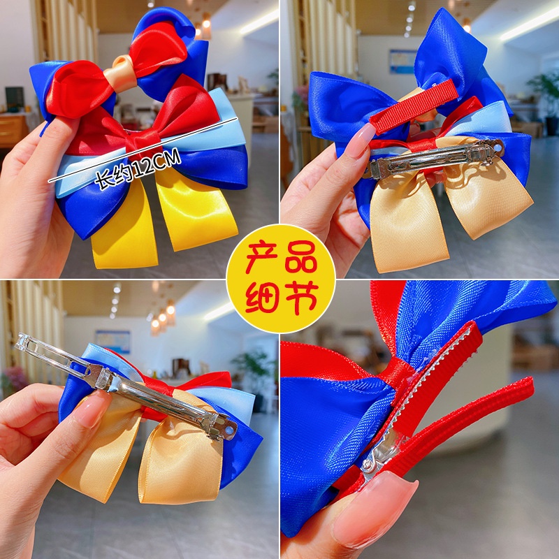 Kẹp Tóc Nơ Hình Vương Miện Công Chúa Bạch Tuyết Phong Cách Hàn Quốc Cho Bé Gái