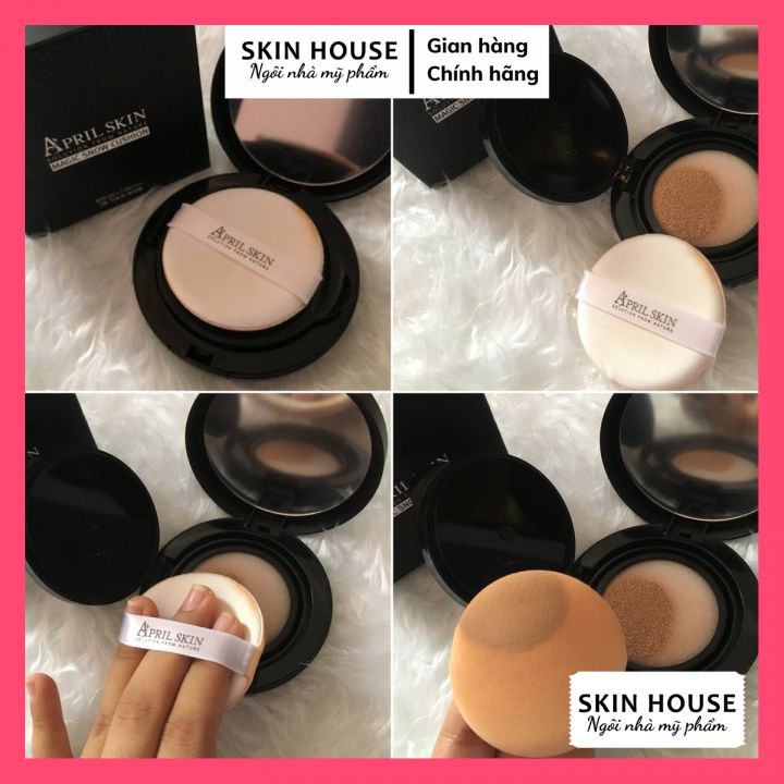 Phấn nước April Skin Magic Snow Cushion - Phấn nước che khuyết điểm Hàn Quốc Chính hãng