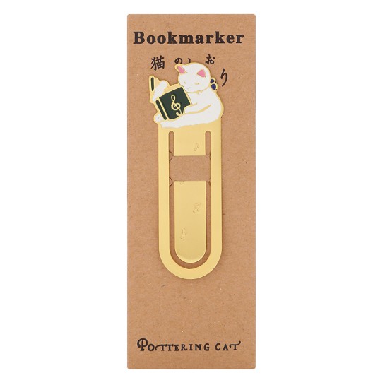 Bookmark Kim Loại Mèo Lười Đọc Sách - Học Nhạc