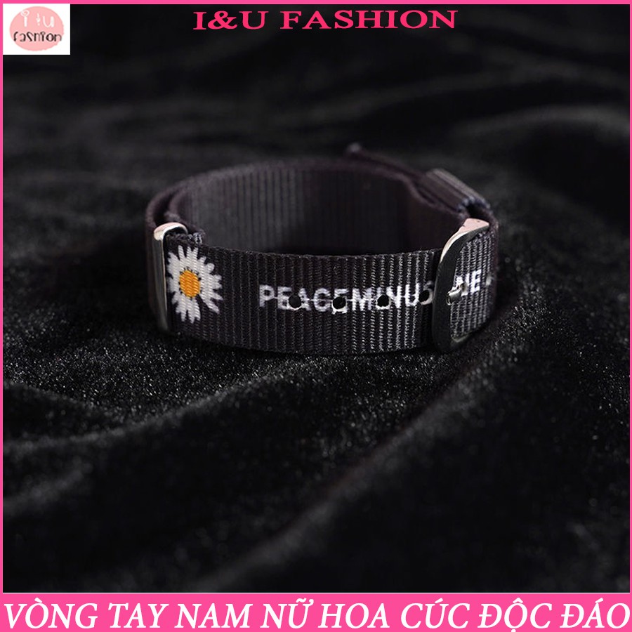 Vòng tay vải UNISEX Nam Nữ hoa cúc Hot trend GD - G.Dragon cá tính độc đáo , Phù hợp làm vòng tay đôi , nhóm VT-28