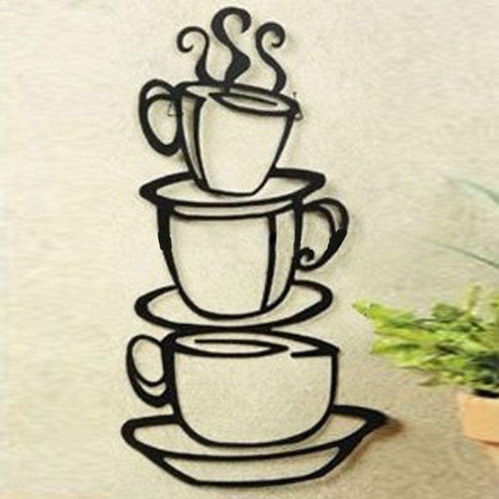 Decal dán tường Nghệ Thuật Mẫu Mới Về Cốc Cà Phê Trà Trang Trí Nhà Bếp Phòng Ngủ